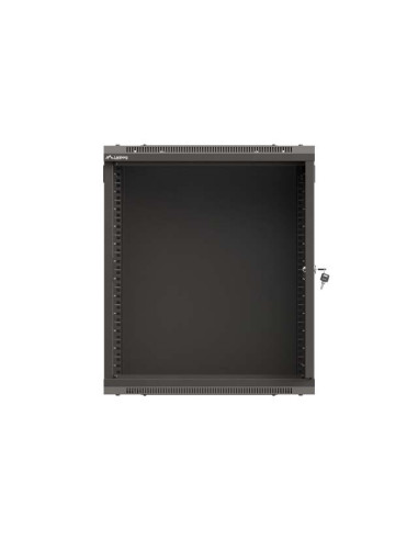 LANBERG 19" RACKOVÁ SKRIŇA PRO MONTÁŽ NA STENU 12U/540X350 (PLOCHÉ BALENIE) S PROSKLENÝMI DVERMI ČIERNA