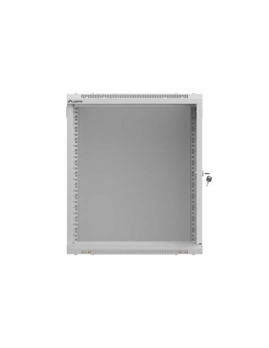 LANBERG 19" RACKOVÁ SKRIŇA 12U/540X350 (FLAT PACK) S PRESKLENÝMI DVERAMI ŠEDÁ