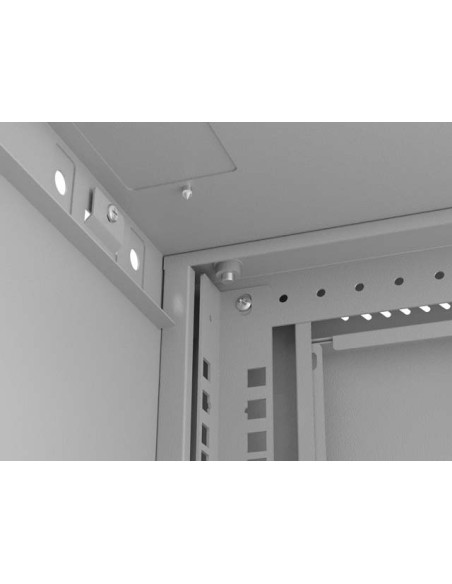 LANBERG 19" RACKOVÁ SKRIŇA 12U/540X350 (FLAT PACK) S PRESKLENÝMI DVERAMI ŠEDÁ