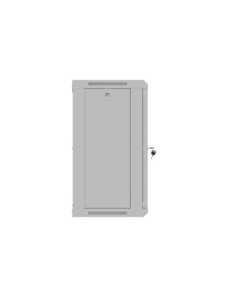 LANBERG 19" RACKOVÁ SKRIŇA 12U/540X350 (FLAT PACK) S PRESKLENÝMI DVERAMI ŠEDÁ