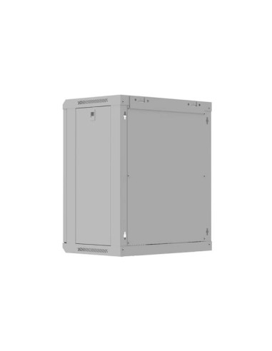LANBERG 19" RACKOVÁ SKRIŇA 12U/540X350 (FLAT PACK) S PRESKLENÝMI DVERAMI ŠEDÁ