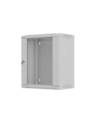 LANBERG 19" RACKOVÁ SKRIŇA 12U/540X350 (FLAT PACK) S PRESKLENÝMI DVERAMI ŠEDÁ