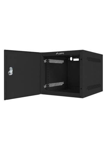 LANBERG RACKOVÁ SKRIŇA 10" NÁSTENNÁ 4U/280X310 PRO VLASTNÚ MONTÁŽ S KOVOVÝMI DVERAMI ČIERNA-FLAT PACK