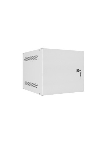 LANBERG RACKOVÁ SKRIŇA 10" NÁSTENNÁ 4U/280X310 PRO VLASTNÚ MONTÁŽ S KOVOVÝMI DVERAMI ŠEDÁ -FLAT PACK