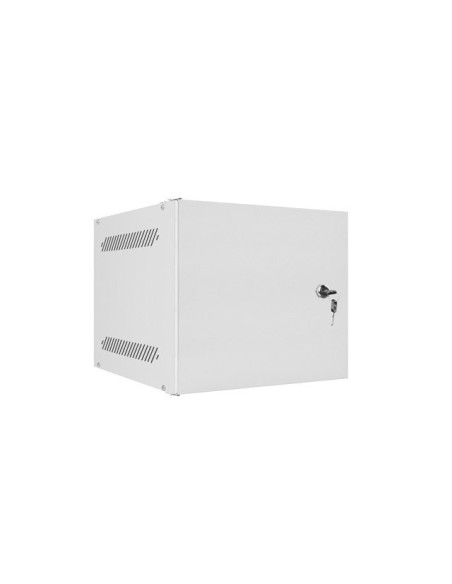 LANBERG RACKOVÁ SKRIŇA 10" NÁSTENNÁ 4U/280X310 PRO VLASTNÚ MONTÁŽ S KOVOVÝMI DVERAMI ŠEDÁ -FLAT PACK