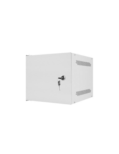 LANBERG RACKOVÁ SKRIŇA 10" NÁSTENNÁ 4U/280X310 PRO VLASTNÚ MONTÁŽ S KOVOVÝMI DVERAMI ŠEDÁ -FLAT PACK
