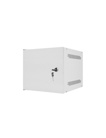 LANBERG RACKOVÁ SKRIŇA 10" NÁSTENNÁ 4U/280X310 PRO VLASTNÚ MONTÁŽ S KOVOVÝMI DVERAMI ŠEDÁ -FLAT PACK