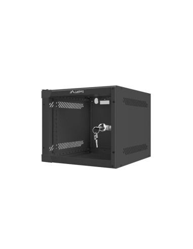 LANBERG RACKOVÁ SKRIŇA 10" NÁSTENNÁ 4U/280X310 (FLAT PACK) S PRESKLENÝMI DVERMI ČIERNA