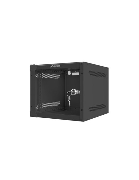 LANBERG RACKOVÁ SKRIŇA 10" NÁSTENNÁ 4U/280X310 (FLAT PACK) S PRESKLENÝMI DVERMI ČIERNA
