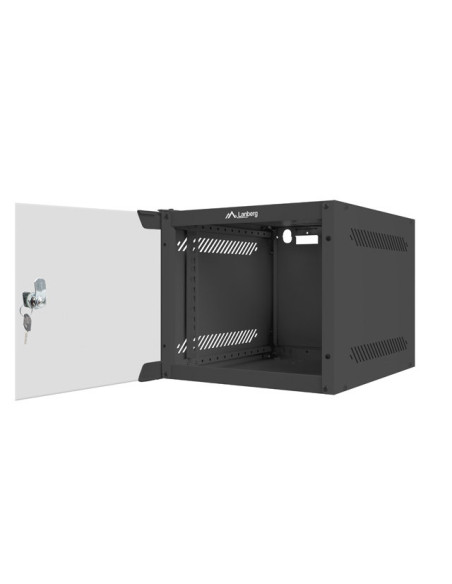 LANBERG RACKOVÁ SKRIŇA 10" NÁSTENNÁ 4U/280X310 (FLAT PACK) S PRESKLENÝMI DVERMI ČIERNA