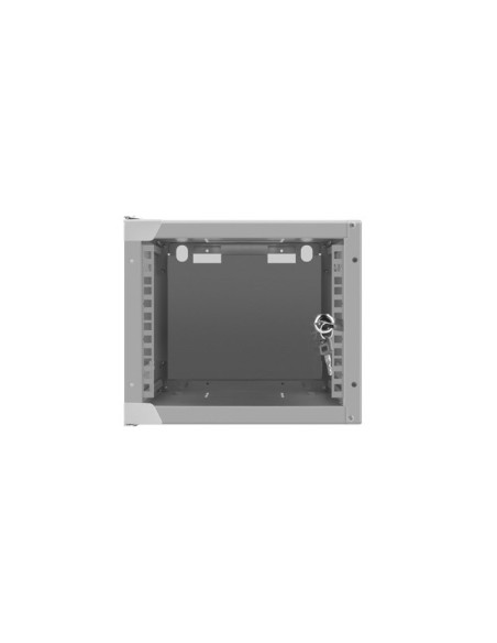 LANBERG RACKOVÁ SKRIŇA 10" NÁSTENNÁ 4U/280X310 (FLAT PACK) S PRESKLENÝMI DVERMI ŠEDÁ