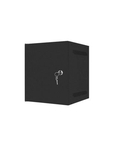 LANBERG RACKOVÁ SKRIŇA 10" PRO MONTÁŽ NA STENU 6U/280X310 PRO VLASTNÚ MONTÁŽ S KOVOVÝMI DVERAMI ČIERNA