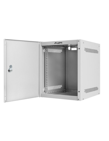 LANBERG RACKOVÁ SKRIŇA 10" PRO MONTÁŽ NA STENU 6U/280X310 PRO VLASTNÚ MONTÁŽ S KOVOVÝMI DVERAMI ŠEDÁ