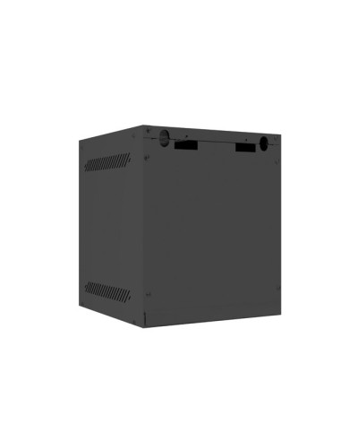 LANBERG RACKOVÁ SKRIŇA 10" PRO MONTÁŽ NA STENU 6U/280X310 (FLAT PACK) S PROSKLENÝMI DVERMI ČIERNA