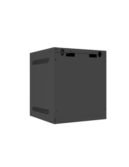 LANBERG RACKOVÁ SKRIŇA 10" PRO MONTÁŽ NA STENU 6U/280X310 (FLAT PACK) S PROSKLENÝMI DVERMI ČIERNA