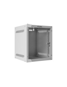 LANBERG RACKOVÁ SKRIŇA 10" NÁSTENNÁ 6U/280X310 (FLAT PACK) S PRESKLENÝMI DVERMI ŠEDÁ