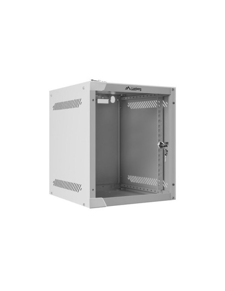 LANBERG RACKOVÁ SKRIŇA 10" NÁSTENNÁ 6U/280X310 (FLAT PACK) S PRESKLENÝMI DVERMI ŠEDÁ