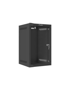 LANBERG RACKOVÁ SKRIŇA 10" PRO MONTÁŽ NA STENU 9U/280X310 (FLAT PACK) S PROSKLENÝMI DVERAMI ČIERNA