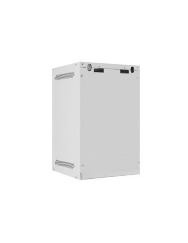 LANBERG RACKOVÁ SKRIŇA 10" NÁSTENNÁ 9U/280X310 (FLAT PACK) S PRESKLENÝMI DVERAMI ŠEDÁ
