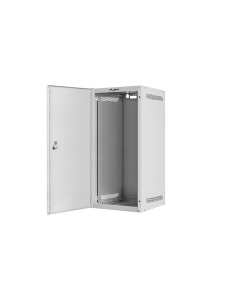 LANBERG RACKOVÁ SKRIŇA 10" NÁSTENNÁ 12U/280X310 PRO VLASTNÚ MONTÁŽ S KOVOVÝMI DVERAMI ŠEDÁ-FLAT PACK