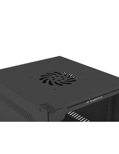 LANBERG RACKOVÁ SKRIŇA 10" NÁSTENNÁ 12U/280X310 (FLAT PACK) S PRESKLENÝMI DVERMI ČIERNA