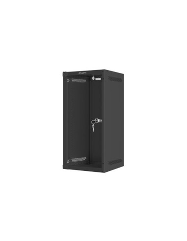 LANBERG RACKOVÁ SKRIŇA 10" NÁSTENNÁ 12U/280X310 (FLAT PACK) S PRESKLENÝMI DVERMI ČIERNA