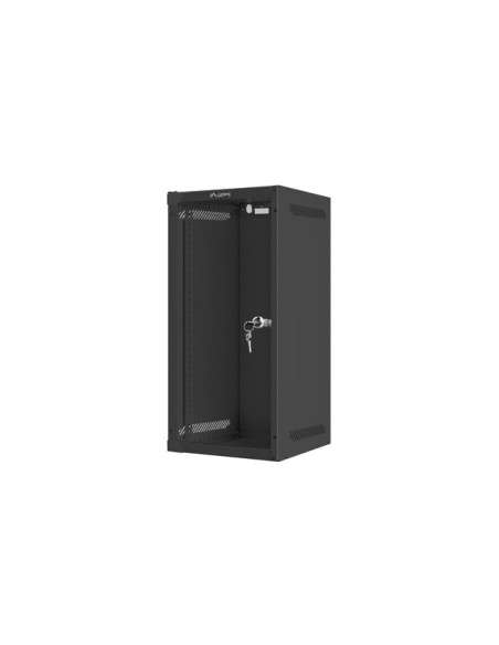 LANBERG RACKOVÁ SKRIŇA 10" NÁSTENNÁ 12U/280X310 (FLAT PACK) S PRESKLENÝMI DVERMI ČIERNA