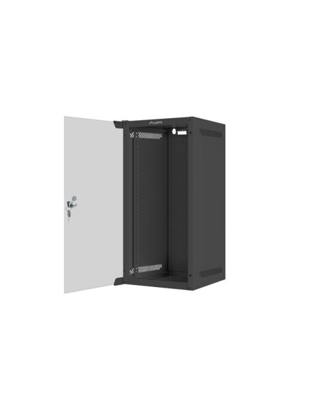 LANBERG RACKOVÁ SKRIŇA 10" NÁSTENNÁ 12U/280X310 (FLAT PACK) S PRESKLENÝMI DVERMI ČIERNA