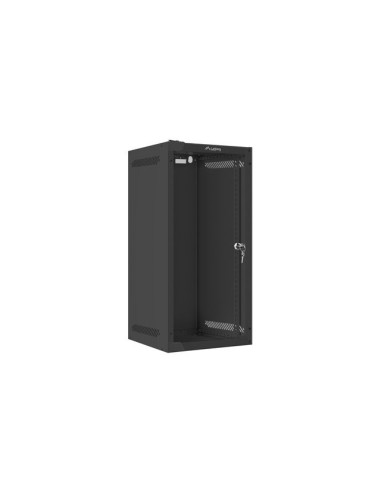 LANBERG RACKOVÁ SKRIŇA 10" NÁSTENNÁ 12U/280X310 (FLAT PACK) S PRESKLENÝMI DVERMI ČIERNA