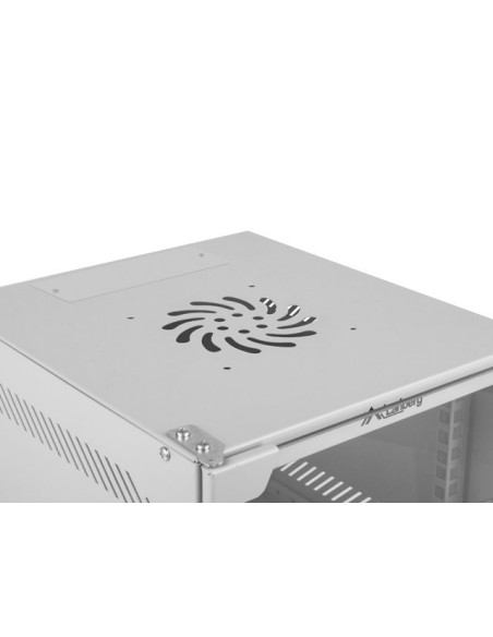 LANBERG RACKOVÁ SKRIŇA 10" NÁSTENNÁ 12U/280X310 (FLAT PACK) S PRESKLENÝMI DVERAMI ŠEDÁ