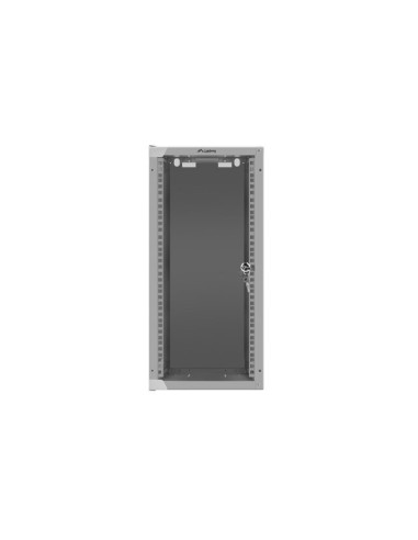 LANBERG RACKOVÁ SKRIŇA 10" NÁSTENNÁ 12U/280X310 (FLAT PACK) S PRESKLENÝMI DVERAMI ŠEDÁ