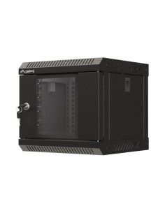 LANBERG RACKOVÁ SKRIŇA 10" NÁSTENNÁ 4U/300X300 (FLAT PACK) S PRESKLENÝMI DVERMI ČIERNA