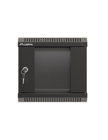 LANBERG RACKOVÁ SKRIŇA 10" NÁSTENNÁ 4U/300X300 (FLAT PACK) S PRESKLENÝMI DVERMI ČIERNA