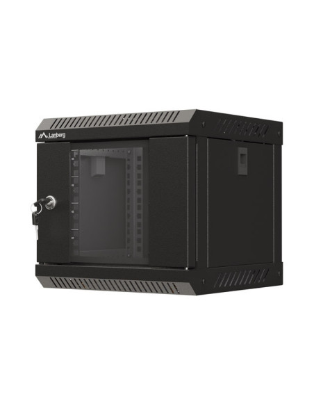 LANBERG RACKOVÁ SKRIŇA 10" NÁSTENNÁ 4U/300X300 (FLAT PACK) S PRESKLENÝMI DVERMI ČIERNA