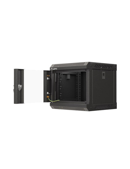 LANBERG RACKOVÁ SKRIŇA 10" NÁSTENNÁ 4U/300X300 (FLAT PACK) S PRESKLENÝMI DVERMI ČIERNA