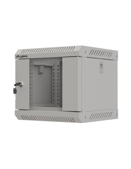 LANBERG RACKOVÁ SKRIŇA 10" NÁSTENNÁ 4U/300X300 (FLAT PACK) S PRESKLENÝMI DVERAMI ŠEDÁ