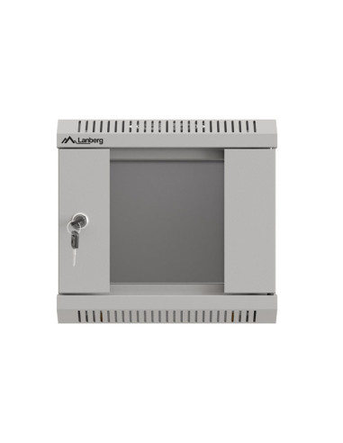 LANBERG RACKOVÁ SKRIŇA 10" NÁSTENNÁ 4U/300X300 (FLAT PACK) S PRESKLENÝMI DVERAMI ŠEDÁ