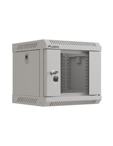 LANBERG RACKOVÁ SKRIŇA 10" NÁSTENNÁ 4U/300X300 (FLAT PACK) S PRESKLENÝMI DVERAMI ŠEDÁ
