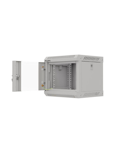 LANBERG RACKOVÁ SKRIŇA 10" NÁSTENNÁ 4U/300X300 (FLAT PACK) S PRESKLENÝMI DVERAMI ŠEDÁ
