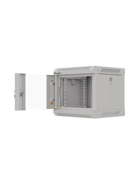 LANBERG RACKOVÁ SKRIŇA 10" NÁSTENNÁ 4U/300X300 (FLAT PACK) S PRESKLENÝMI DVERAMI ŠEDÁ