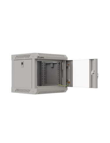 LANBERG RACKOVÁ SKRIŇA 10" NÁSTENNÁ 4U/300X300 (FLAT PACK) S PRESKLENÝMI DVERAMI ŠEDÁ