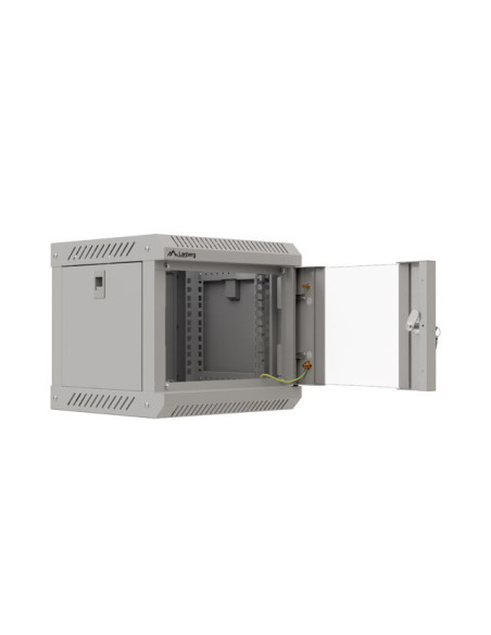 LANBERG RACKOVÁ SKRIŇA 10" NÁSTENNÁ 4U/300X300 (FLAT PACK) S PRESKLENÝMI DVERAMI ŠEDÁ