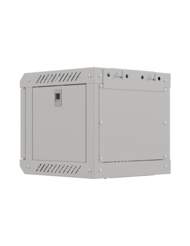 LANBERG RACKOVÁ SKRIŇA 10" NÁSTENNÁ 4U/300X300 (FLAT PACK) S PRESKLENÝMI DVERAMI ŠEDÁ