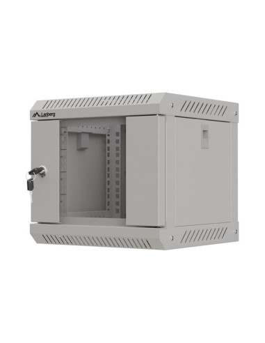 LANBERG RACKOVÁ SKRIŇA 10" NÁSTENNÁ 4U/300X300 (FLAT PACK) S PRESKLENÝMI DVERAMI ŠEDÁ