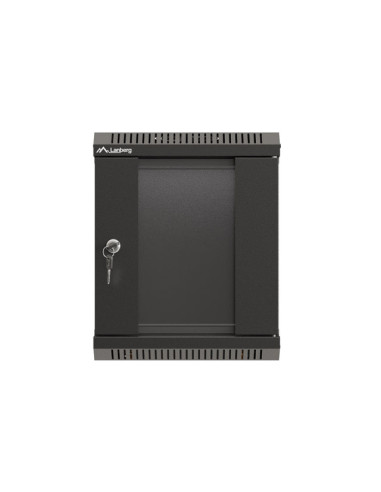 LANBERG RACKOVÁ SKRIŇA 10" PRO MONTÁŽ NA STENU 6U/300X300 (FLAT PACK) S PROSKLENÝMI DVERMI ČIERNA