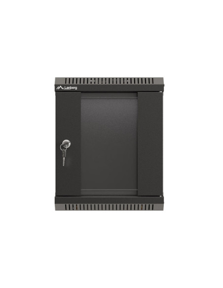 LANBERG RACKOVÁ SKRIŇA 10" PRO MONTÁŽ NA STENU 6U/300X300 (FLAT PACK) S PROSKLENÝMI DVERMI ČIERNA