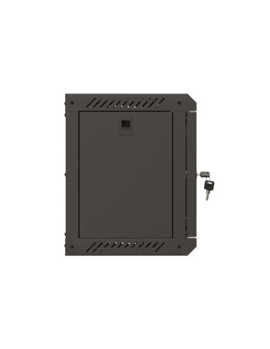 LANBERG RACKOVÁ SKRIŇA 10" PRO MONTÁŽ NA STENU 6U/300X300 (FLAT PACK) S PROSKLENÝMI DVERMI ČIERNA
