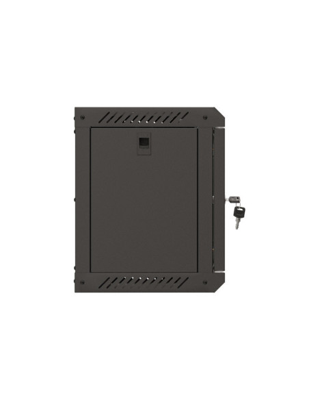 LANBERG RACKOVÁ SKRIŇA 10" PRO MONTÁŽ NA STENU 6U/300X300 (FLAT PACK) S PROSKLENÝMI DVERMI ČIERNA