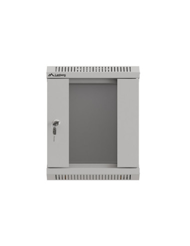 LANBERG RACKOVÁ SKRIŇA 10" NÁSTENNÁ 6U/300X300 (FLAT PACK) S PRESKLENÝMI DVERAMI ŠEDÁ