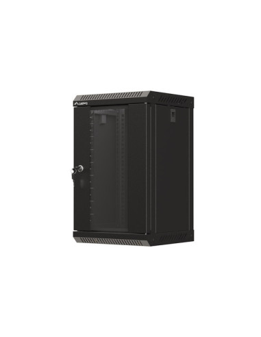 LANBERG RACKOVÁ SKRIŇA 10" NÁSTENNÁ 9U/300X300 (FLAT PACK) S PRESKLENÝMI DVERMI ČIERNA